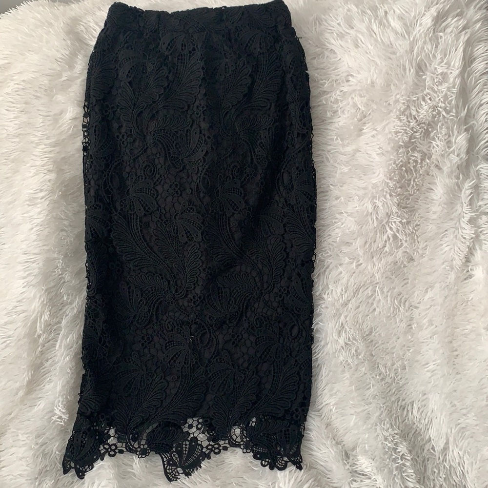 Full lace midi skirt